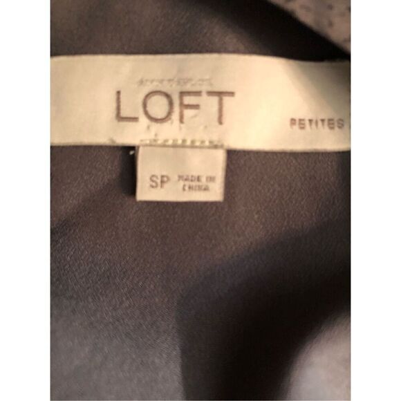 Spring Summer Loft Ann Taylor striped gray, pink black a line fit and flare slee - Picture 11 of 12